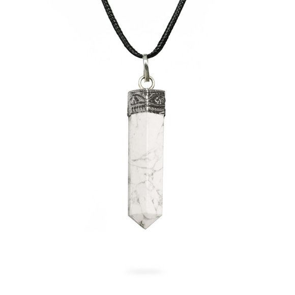 Natural Howlite Necklace for Calming Mind, Deeper Sleep, and Better Meditation - Picture 1 of 3